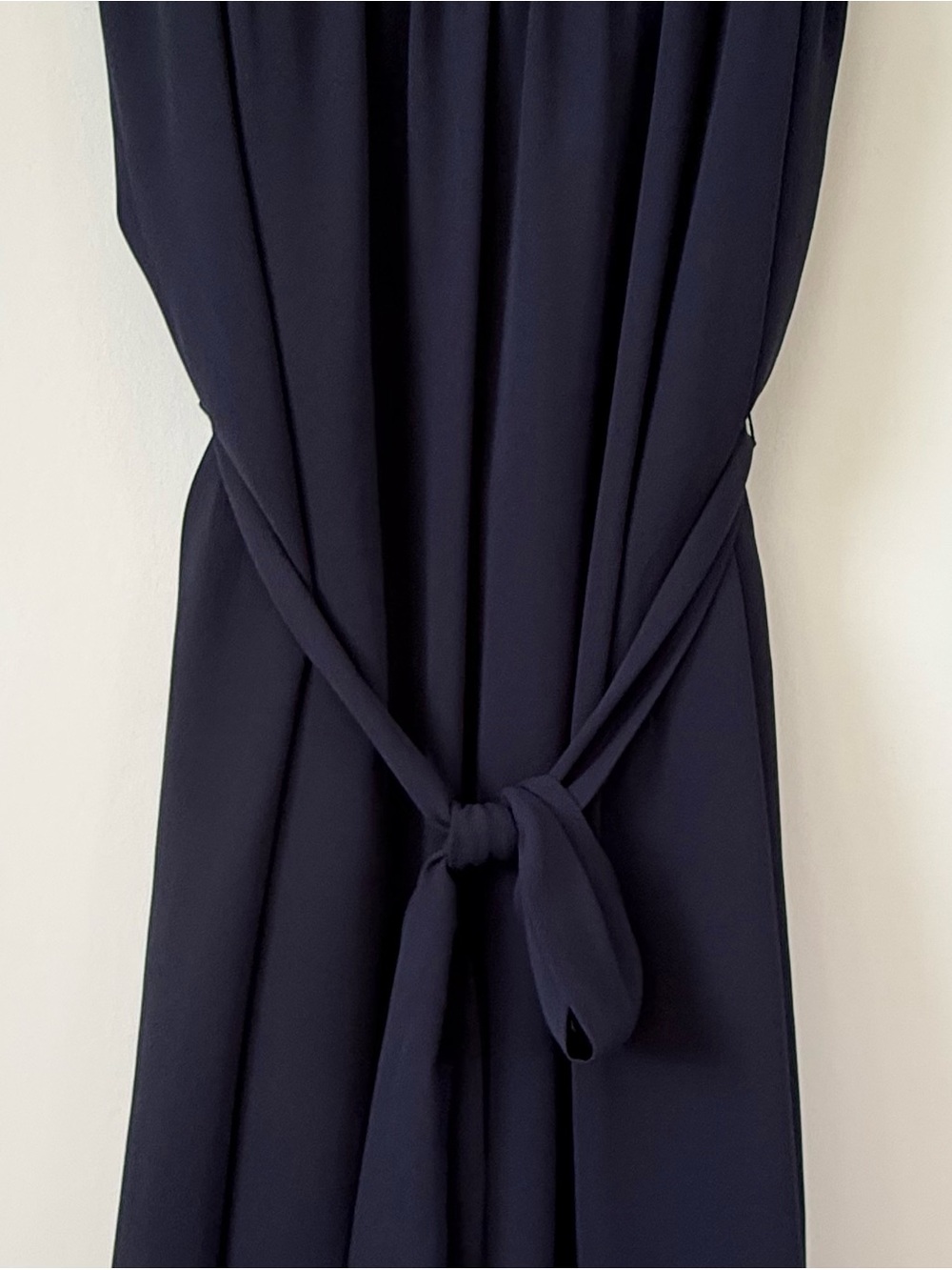 Banana Republic Navy Slip Midi Dress with Tie Waist - Picture 4 of 8